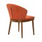Armen Living Juno Orange Fabric and Walnut Wood Dining Side Chairs, PK2 LCJNSIWAOR - alternate 7